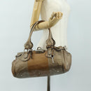 Chloe Paddington Hand Bag Leather Champagne Gold Silver Auth am11777A-26