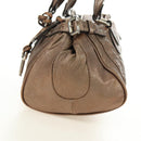 Chloe Paddington Hand Bag Leather Champagne Gold Silver Auth am11777A-3