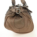 Chloe Paddington Hand Bag Leather Champagne Gold Silver Auth am11777A-4