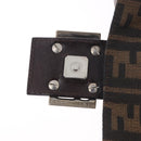 FENDI Zucca Canvas Mamma Baguette Shoulder Bag Black Brown Auth am11778V-10