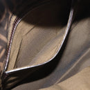 FENDI Zucca Canvas Mamma Baguette Shoulder Bag Black Brown Auth am11778V-24