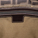FENDI Zucca Canvas Mamma Baguette Shoulder Bag Black Brown gold Auth am11782V-20