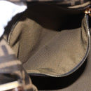 FENDI Zucca Canvas Mamma Baguette Shoulder Bag Black Brown gold Auth am11782V-24