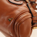 Chloe Paddington Mini Hand Bag Leather Brown Silver gold Auth am11785SAM-16