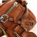 Chloe Paddington Mini Hand Bag Leather Brown Silver gold Auth am11785SAM-19