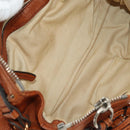 Chloe Paddington Mini Hand Bag Leather Brown Silver gold Auth am11785SAM-10