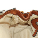 Chloe Paddington Mini Hand Bag Leather Brown Silver gold Auth am11785SAM-22