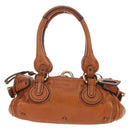 Chloe Paddington Mini Hand Bag Leather Brown Silver gold Auth am11785SAM-2