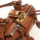 Chloe Paddington Mini Hand Bag Leather Brown Silver gold Auth am11785SAM-6