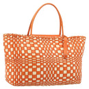 BOTTEGA VENETA INTRECCIATO Tote Bag Leather Orange Silver Auth am11786A-1