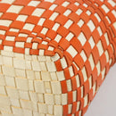 BOTTEGA VENETA INTRECCIATO Tote Bag Leather Orange Silver Auth am11786A-9