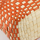 BOTTEGA VENETA INTRECCIATO Tote Bag Leather Orange Silver Auth am11786A-14