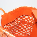 BOTTEGA VENETA INTRECCIATO Tote Bag Leather Orange Silver Auth am11786A-20