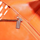 BOTTEGA VENETA INTRECCIATO Tote Bag Leather Orange Silver Auth am11786A-21
