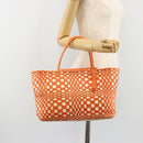 BOTTEGA VENETA INTRECCIATO Tote Bag Leather Orange Silver Auth am11786A-23