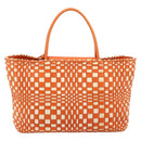 BOTTEGA VENETA INTRECCIATO Tote Bag Leather Orange Silver Auth am11786A-2