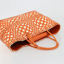 BOTTEGA VENETA INTRECCIATO Tote Bag Leather Orange Silver Auth am11786A-6