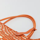BOTTEGA VENETA INTRECCIATO Tote Bag Leather Orange Silver Auth am11786A-8