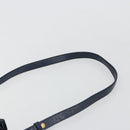 Miu Miu Side Ribbon Hand Bag Leather 2way Navy Gold Auth am11789A-15