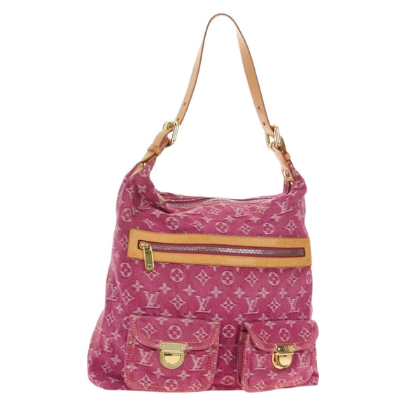 LOUIS VUITTON Monogram Denim Buggy GM Shoulder Bag Pink M95210 Auth am11791SAV