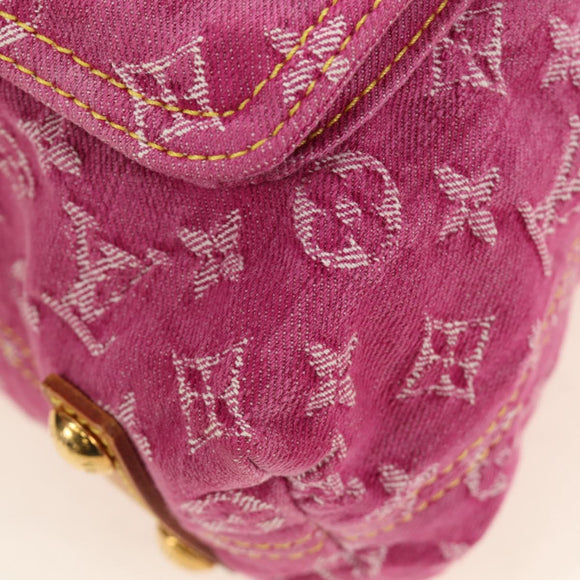 LOUIS VUITTON Monogram Denim Buggy GM Shoulder Bag Pink M95210 Auth am11791SAV