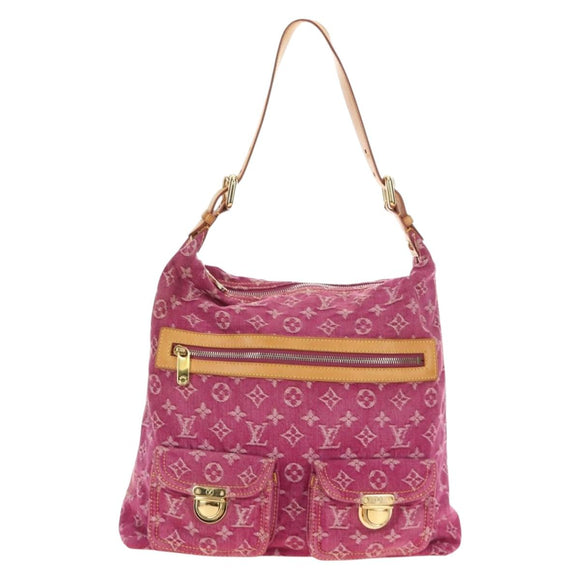 LOUIS VUITTON Monogram Denim Buggy GM Shoulder Bag Pink M95210 Auth am11791SAV