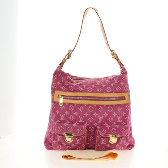LOUIS VUITTON Monogram Denim Buggy GM Shoulder Bag Pink M95210 Auth am11791SAV