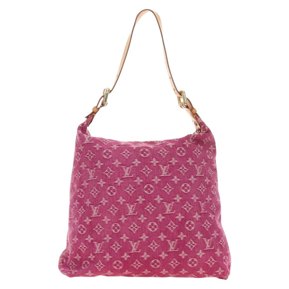 LOUIS VUITTON Monogram Denim Buggy GM Shoulder Bag Pink M95210 Auth am11791SAV
