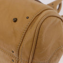 Chloe Paddington Hand Bag Leather Beige Gold Silver Auth am11792V-15