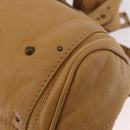 Chloe Paddington Hand Bag Leather Beige Gold Silver Auth am11792V-17