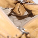 Chloe Paddington Hand Bag Leather Beige Gold Silver Auth am11792V-22