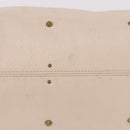 Chloe Paddington Hand Bag Leather Ivory Silver Gold Auth am11793V-6