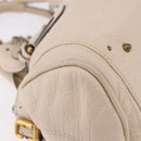 Chloe Paddington Hand Bag Leather Ivory Silver Gold Auth am11793V-15