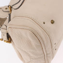 Chloe Paddington Hand Bag Leather Ivory Silver Gold Auth am11793V-17