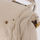 Chloe Paddington Hand Bag Leather Ivory Silver Gold Auth am11793V-18