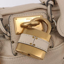 Chloe Paddington Hand Bag Leather Ivory Silver Gold Auth am11793V-19