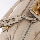 Chloe Paddington Hand Bag Leather Ivory Silver Gold Auth am11793V-20