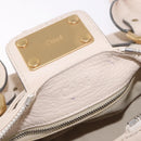 Chloe Paddington Hand Bag Leather Ivory Silver Gold Auth am11793V-23