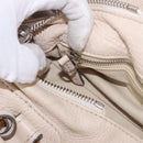 Chloe Paddington Hand Bag Leather Ivory Silver Gold Auth am11793V-25
