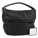 BOTTEGAVENETA INTRECCIATO Shoulder Bag Leather Black 174741 Auth am11794SM-1