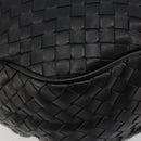 BOTTEGAVENETA INTRECCIATO Shoulder Bag Leather Black 174741 Auth am11794SM-11