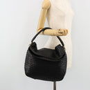 BOTTEGAVENETA INTRECCIATO Shoulder Bag Leather Black 174741 Auth am11794SM-23