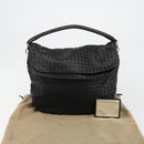 BOTTEGAVENETA INTRECCIATO Shoulder Bag Leather Black 174741 Auth am11794SM-24