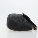 BOTTEGAVENETA INTRECCIATO Shoulder Bag Leather Black 174741 Auth am11794SM-4