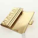 FENDI Zucca Canvas Long Wallet Gold Auth am11795V-13