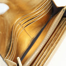 FENDI Zucca Canvas Long Wallet Gold Auth am11795V-17