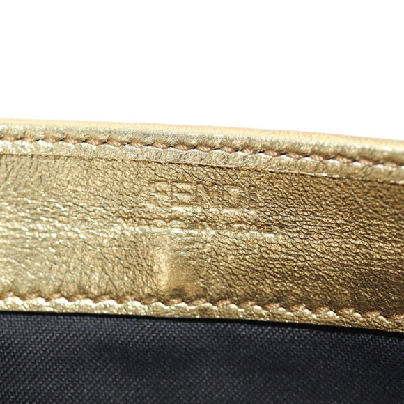 FENDI Zucca Canvas Long Wallet Gold Auth am11795V
