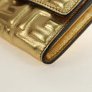 FENDI Zucca Canvas Long Wallet Gold Auth am11795V-9