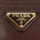 PRADA Shoulder Bag Leather Brown Gold BR3050 Auth am11796V-21