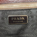 PRADA Shoulder Bag Leather Brown Gold BR3050 Auth am11796V-22
